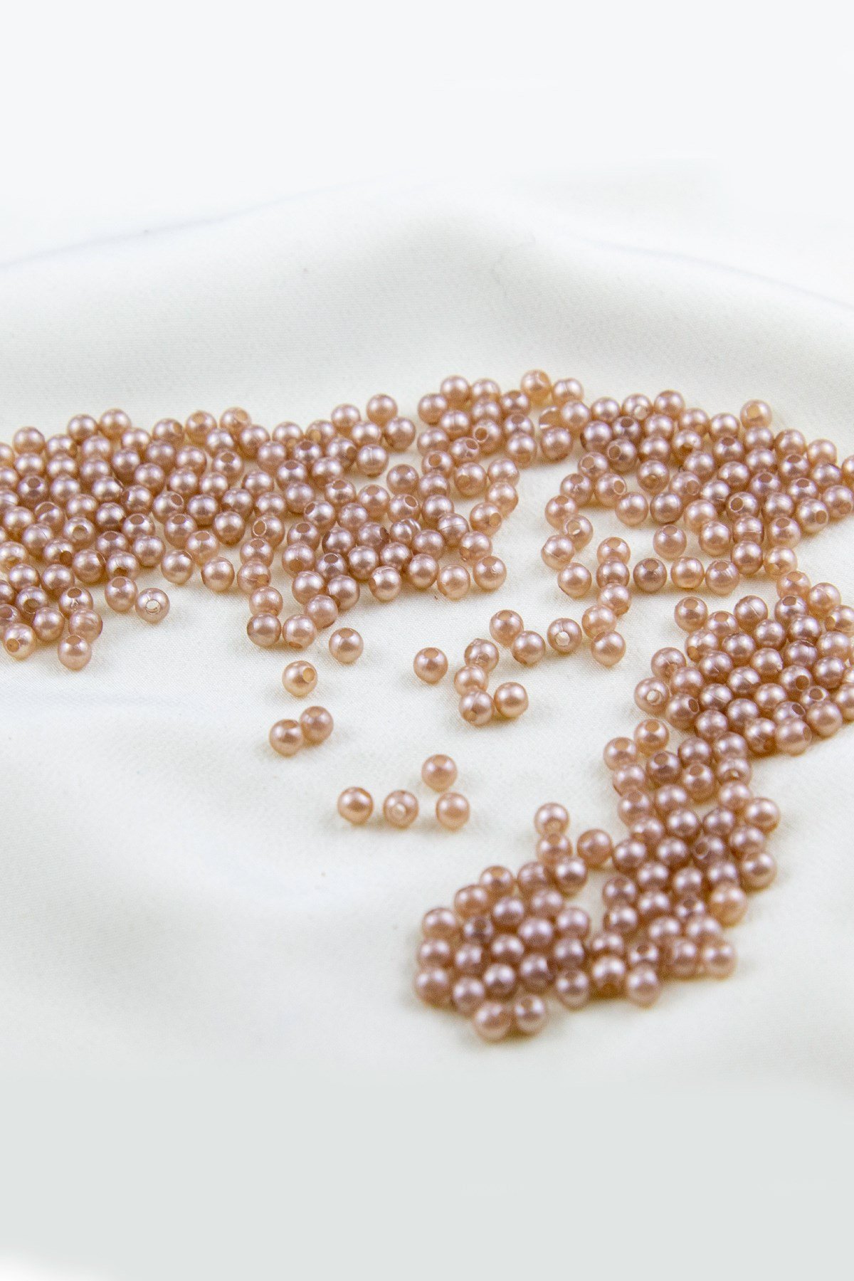 4 mm Çift Renk Tonu Kahve Plastik İnci Boncuk Aksesuar Takı Malzemesi (25 Gr)