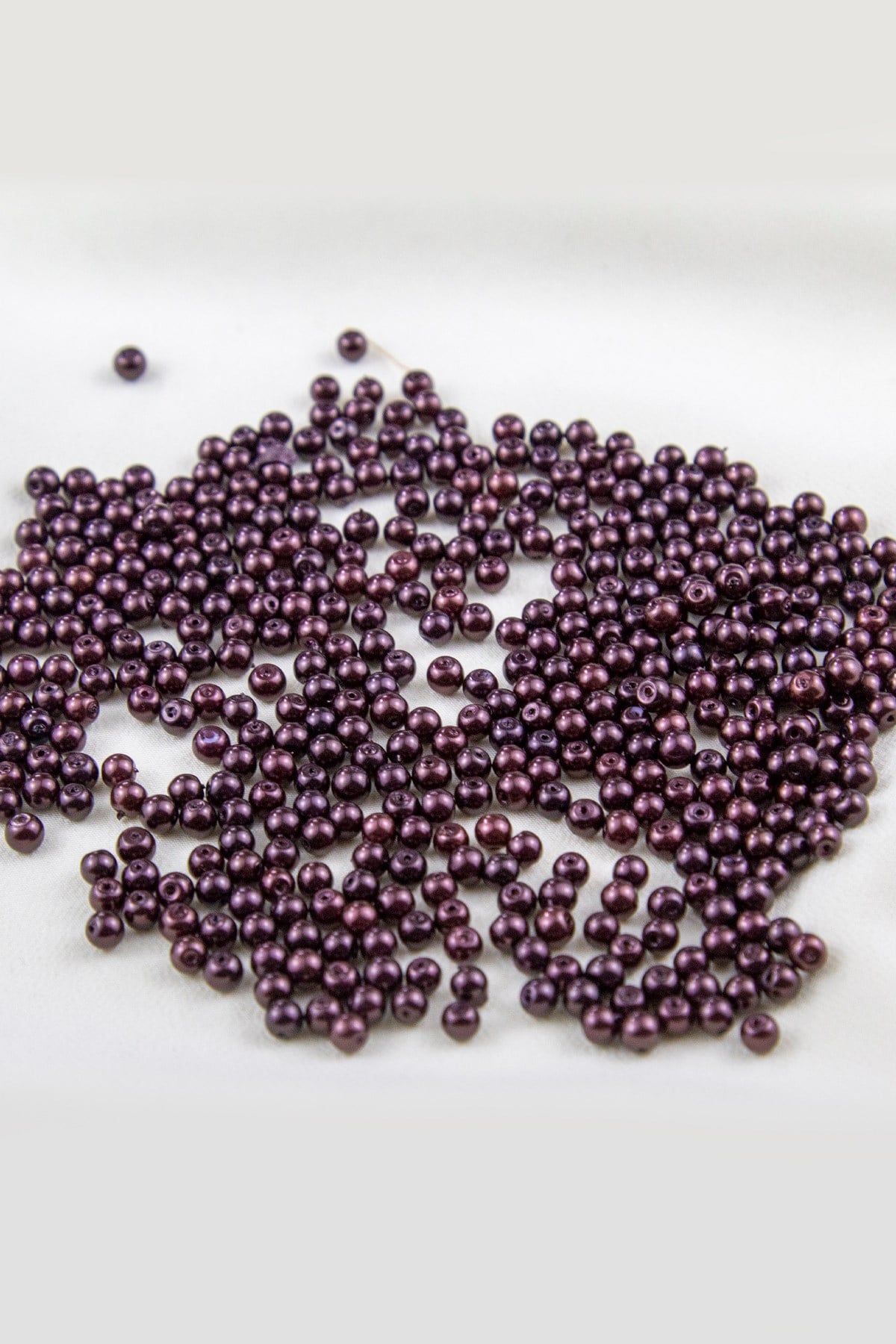 4 mm Kahve 2 Renk Cam İnci Boncuk Aksesuar Takı Malzemesi (30 Gr 330 Adet)