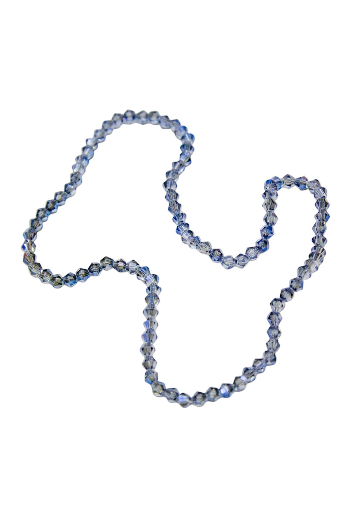 4 mm Koyu İndigo Piramit Kristal Cam Boncuk 1 Dizi - (85 Adet)