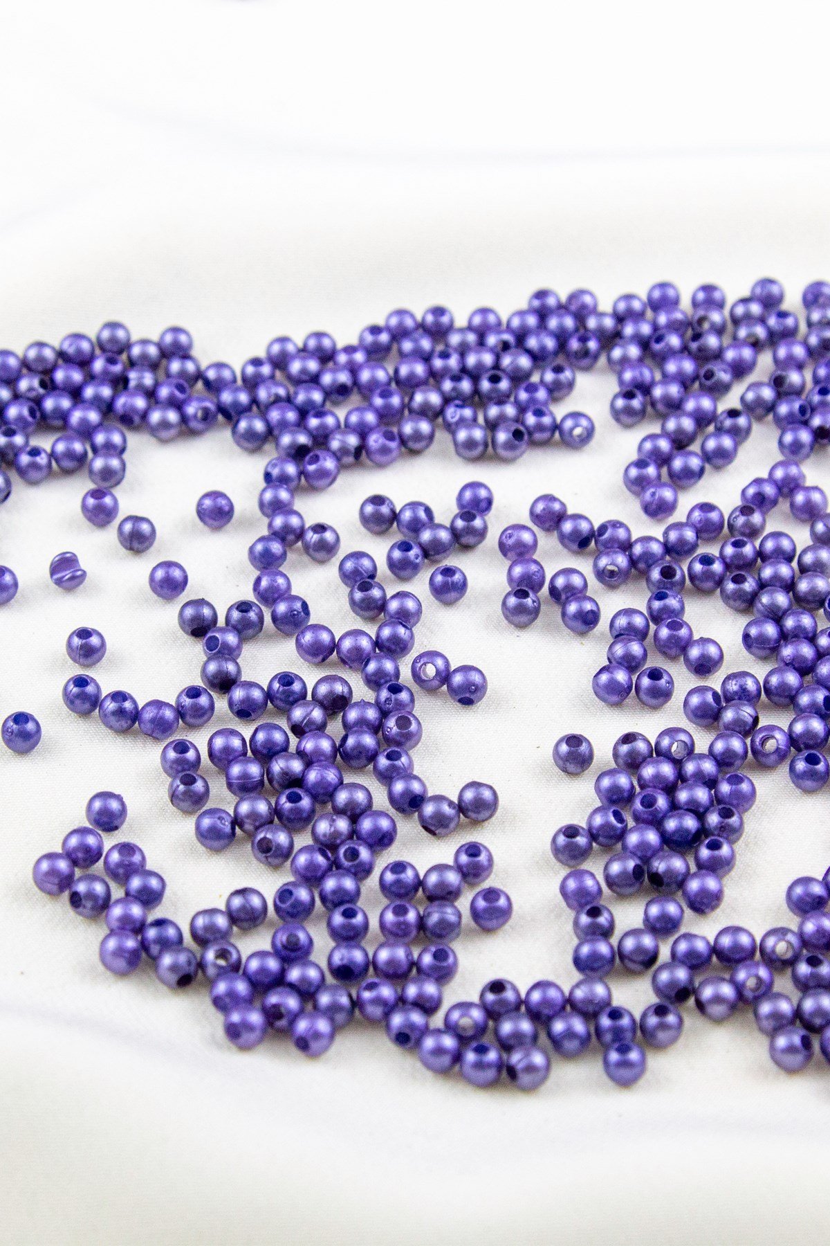 4 mm Koyu Lacivert Tonu Plastik İnci Boncuk Aksesuar Takı Malzemesi (25 Gr)