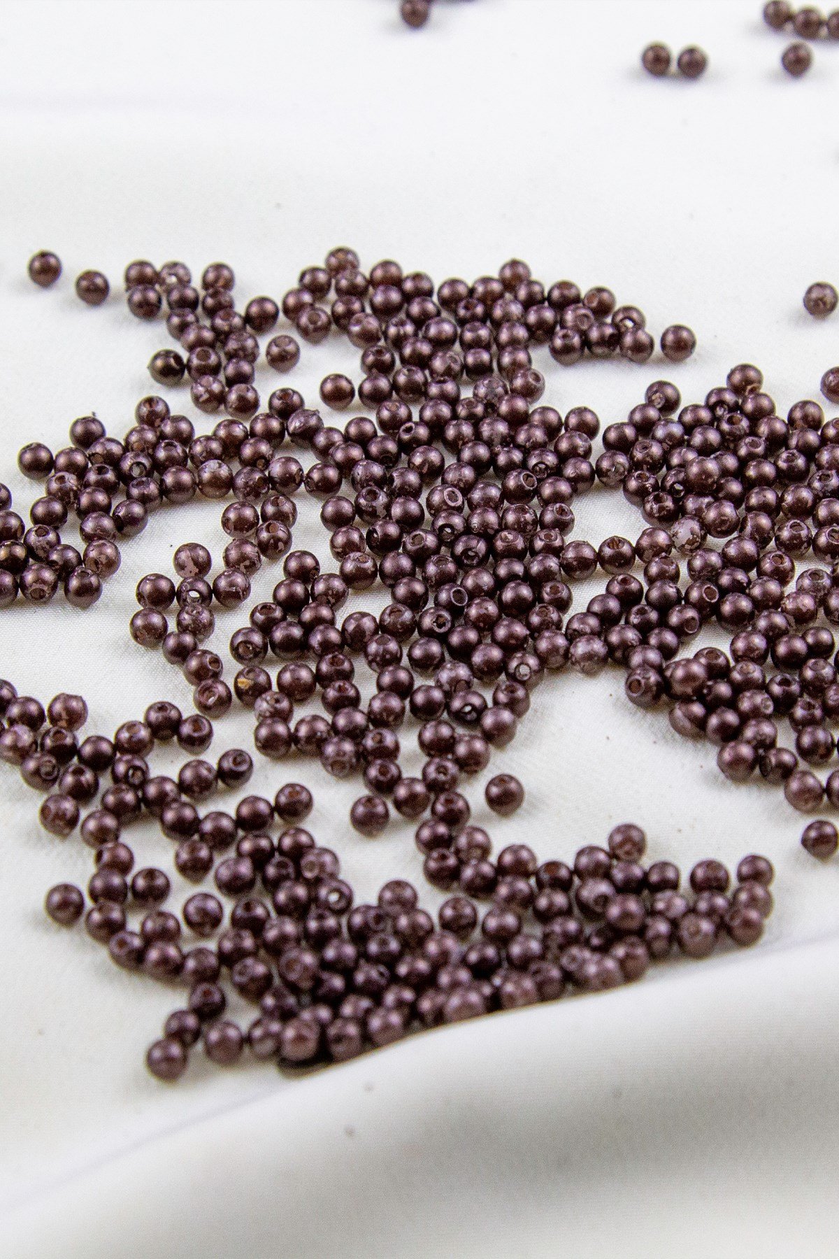4 mm Mat Kahve Tonu Plastik İnci Boncuk Aksesuar Takı Malzemesi (25 Gr)