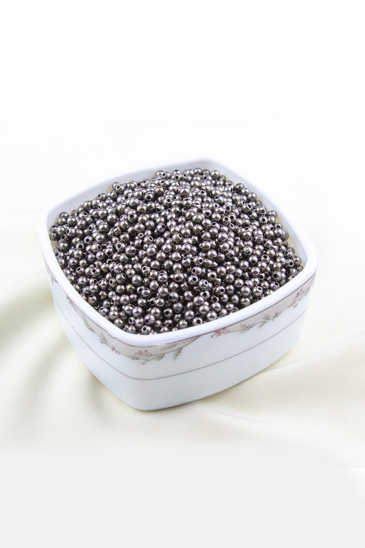 4 mm Parlak Metalik Plastik İnci Boncuk Aksesuar Takı Malzemesi (25 Gr)