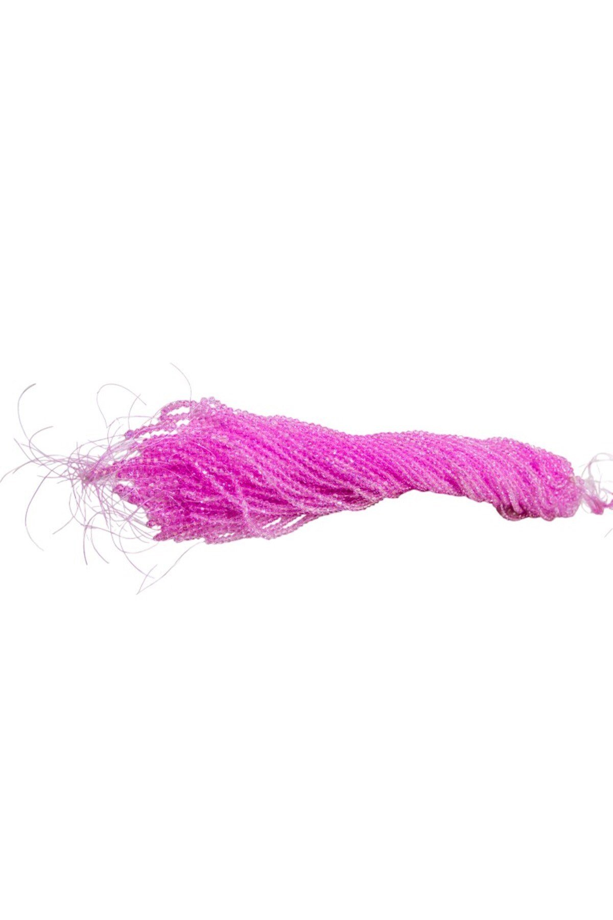4 mm Şeker Pembe Piramit Kristal Cam Boncuk 1 Dizi - (85 Adet)