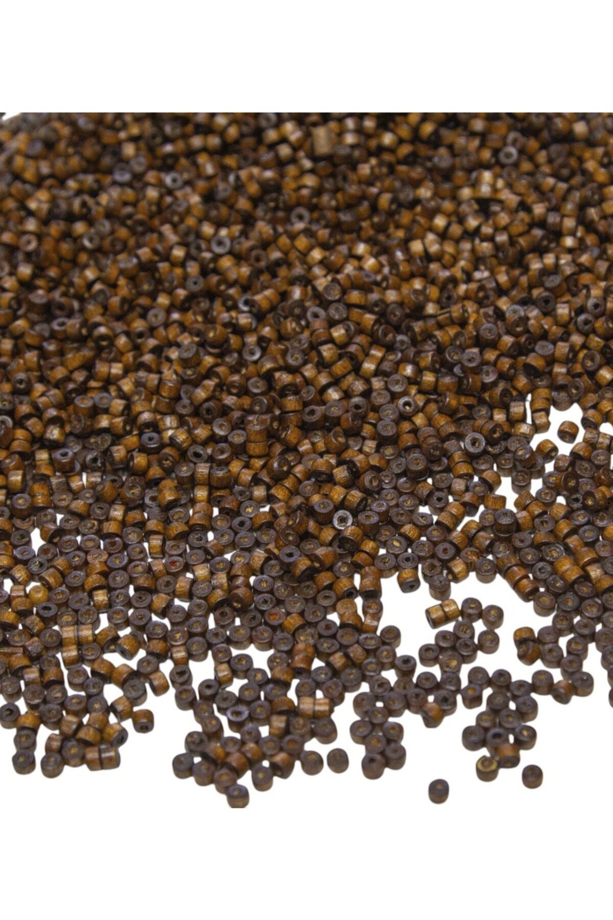 4 Mm Silindir Kahve Rengi Ahşap Boncuk 50 gr
