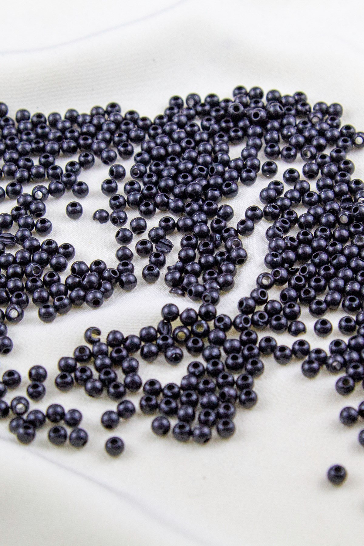 4 mm Siyah Plastik İnci Boncuk Aksesuar Takı Malzemesi (25 Gr)