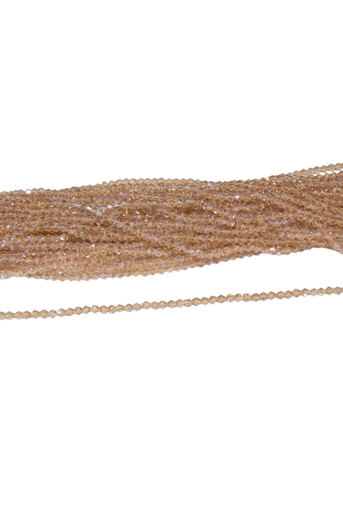4 mm Vizon Piramit Kristal Cam Boncuk 1 Dizi - (85 Adet)