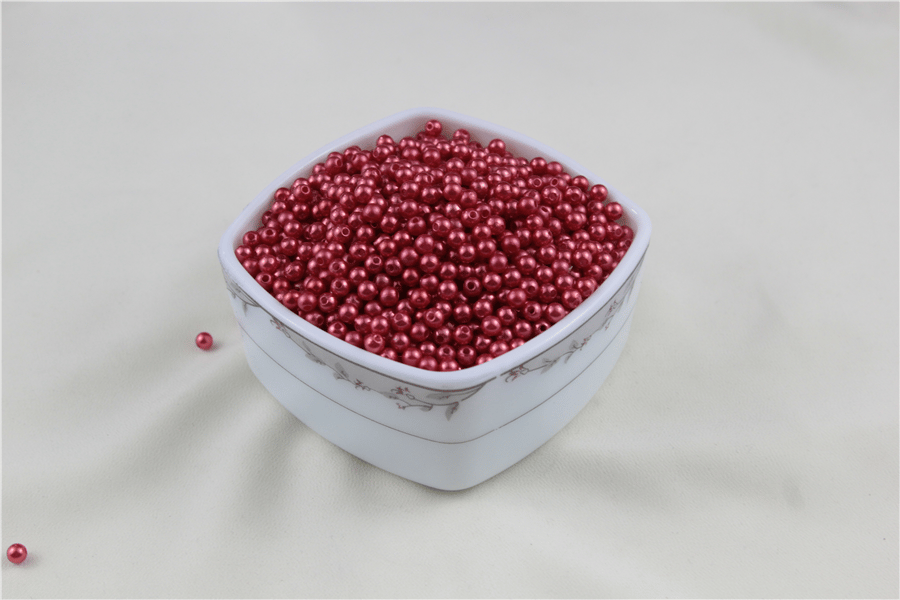 5 mm Açık Pastel Kırmızı İnci Boncuk 30 Gr (Kolye, Bileklik, Küpe ve Takı Yapımı)