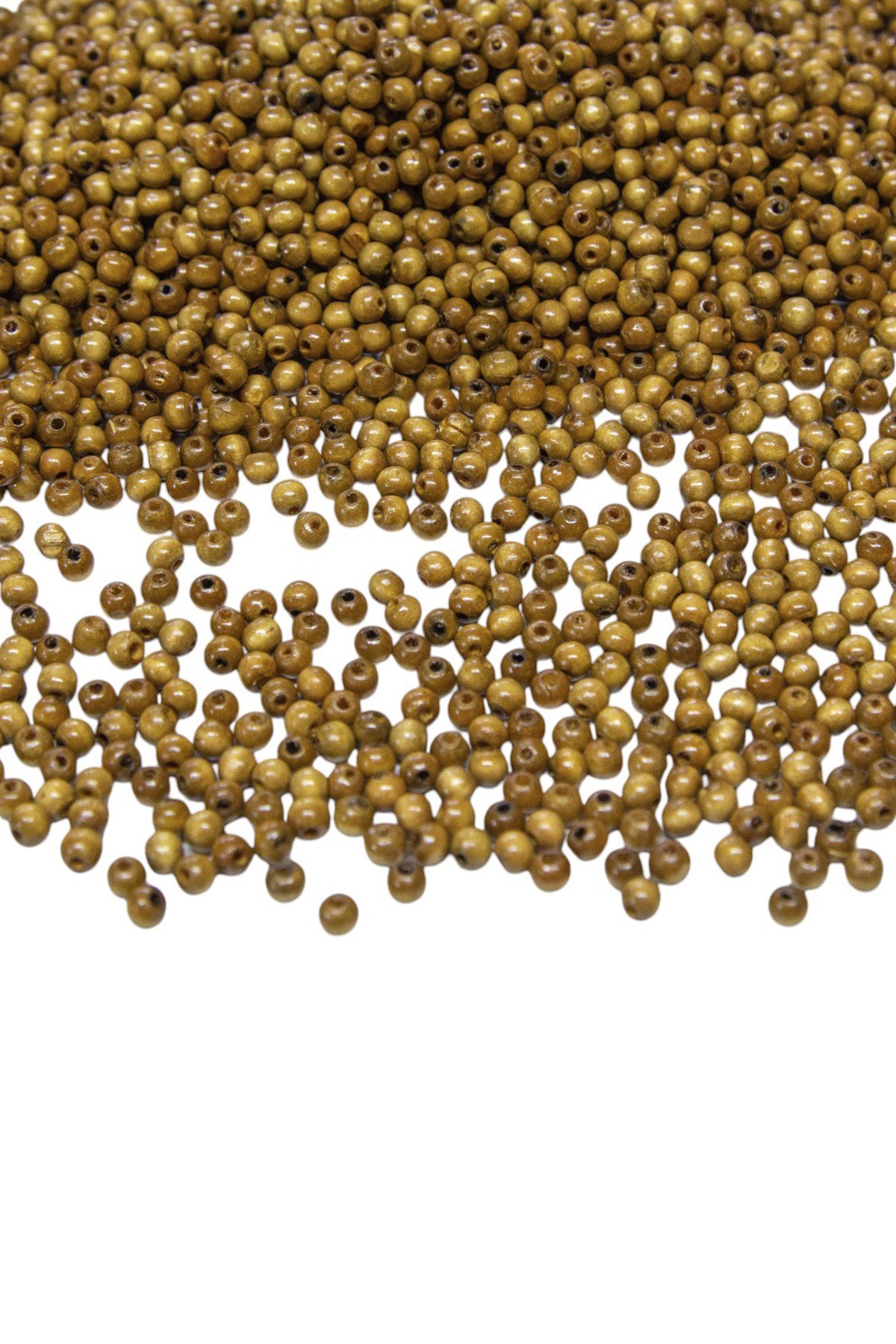 5 mm Bej Rengi Ahşap Boncuk 50 gr