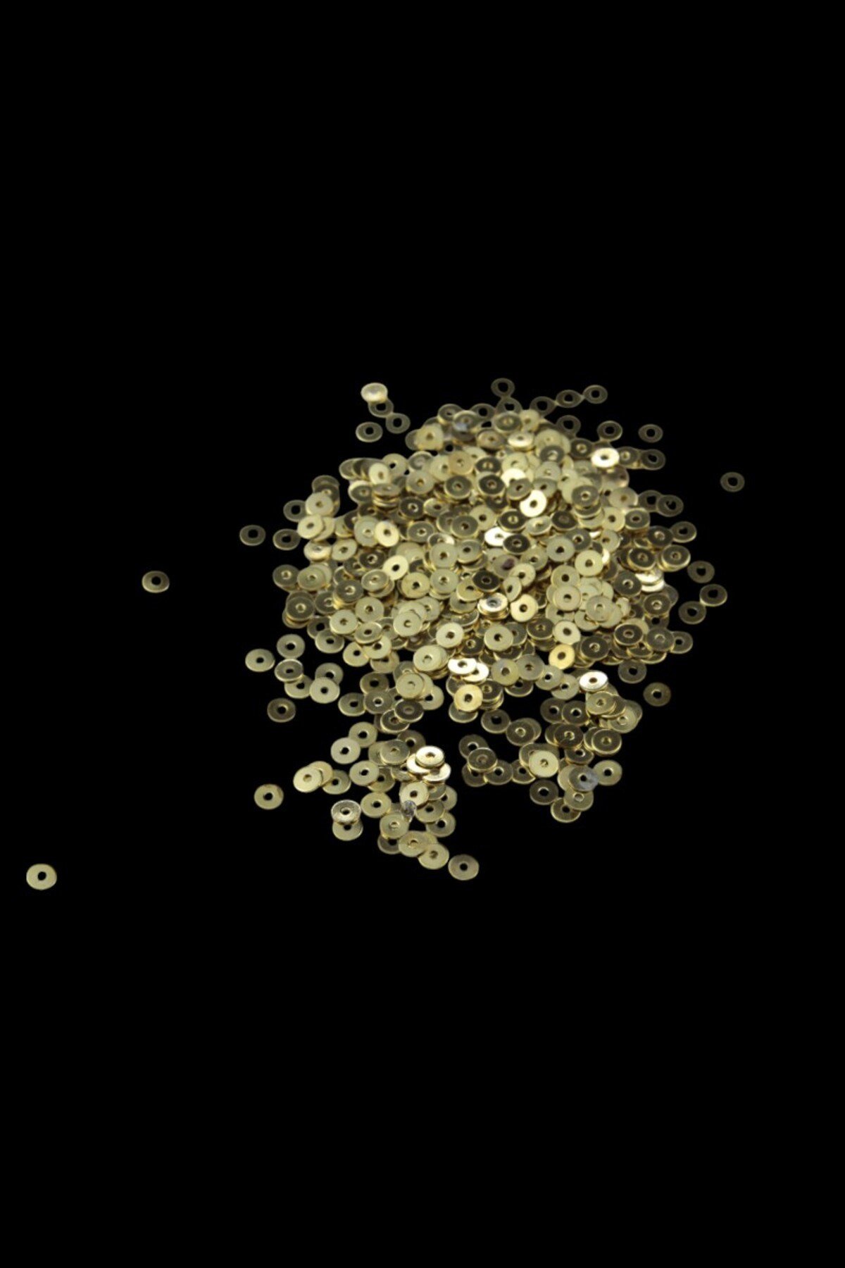 5 mm Gold Ortadan Delikli Pirinç Pul Payet (30 Gr 420 Adet)
