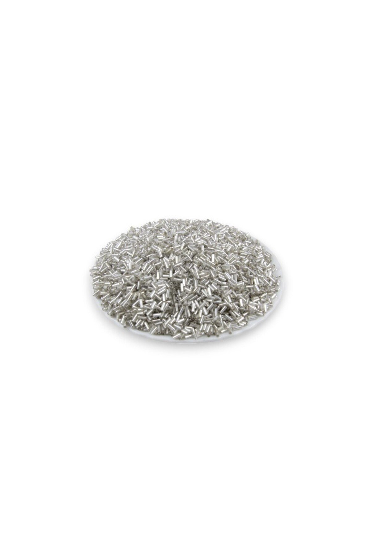 5 mm Gümüş Kısa Boru Boncuk 100 Gr