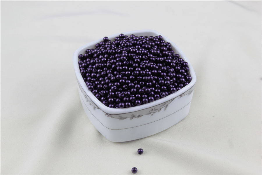 5 mm Koyu Mor Pastel Tonlu İnci Boncuk 30 Gr (Kolye, Bileklik, Küpe ve Takı Yapımı)