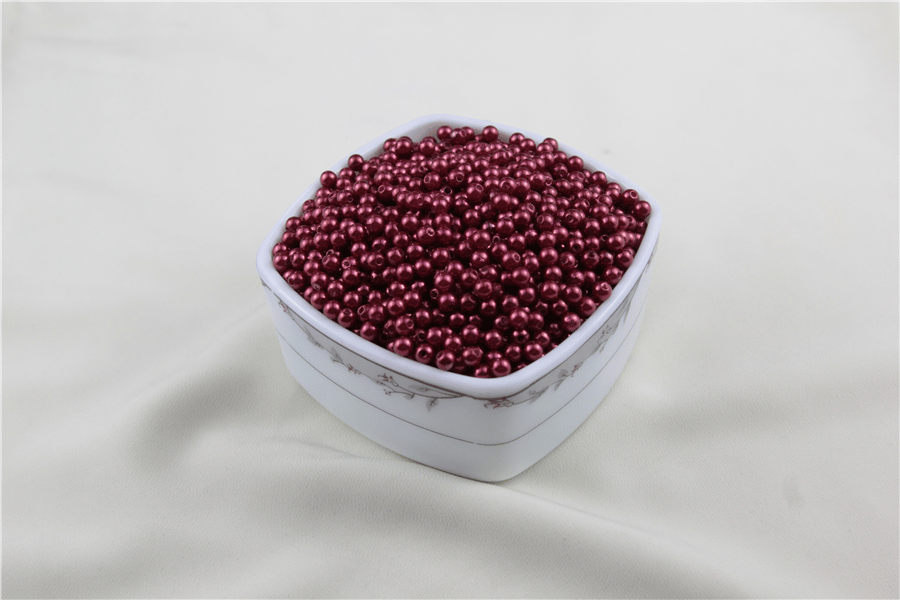 5 mm Koyu Pembe Tonlarında Kırmızı İnci Boncuk 30 Gr (Kolye, Bileklik, Küpe ve Takı Yapımı)