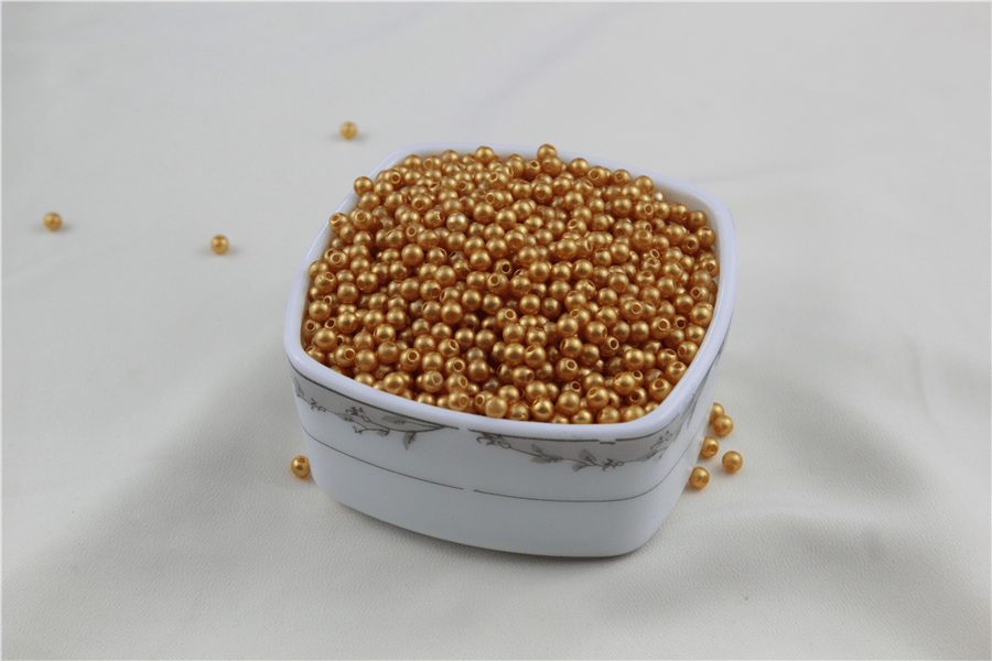 5 mm Metalik Altın Sarısı İnci Boncuk 30 Gr (Kolye, Bileklik, Küpe ve Takı Yapımı)