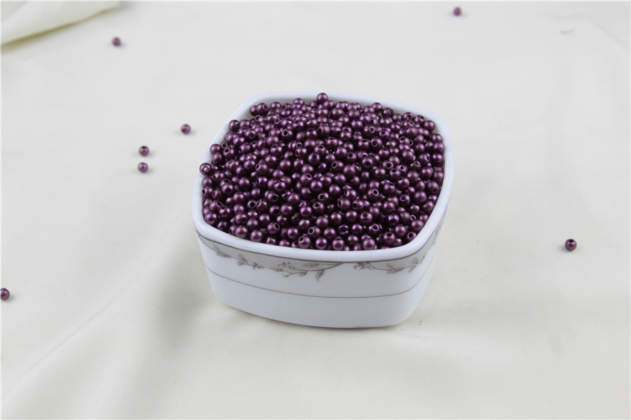 5 mm Mor Koyu Fuşya Tonlarında İnci Boncuk 30 Gr (Kolye, Bileklik, Küpe ve Takı Yapımı)