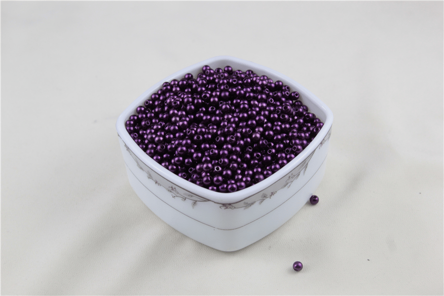 5 mm Parlak Patlıcan Moru İnci Boncuk 30 Gr (Kolye, Bileklik, Küpe ve Takı Yapımı)