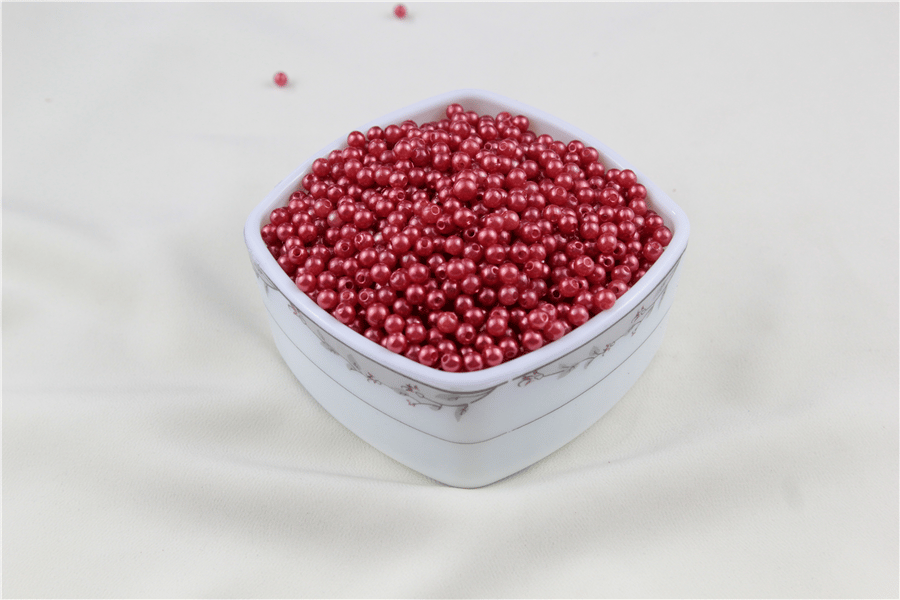 5 mm Pastel Kırmızı Tonu İnci Boncuk 30 Gr (Kolye, Bileklik, Küpe ve Takı Yapımı)
