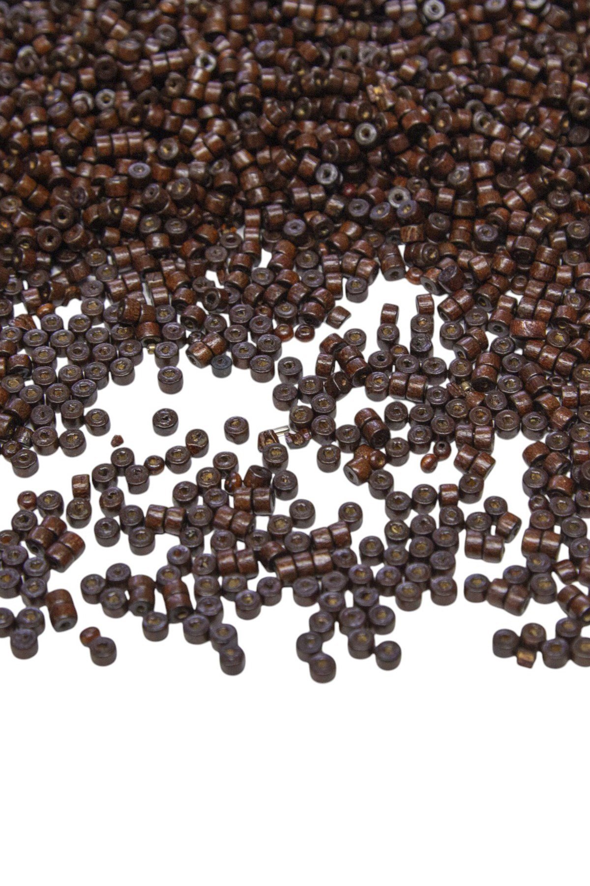 5 Mm Silindir Kahve Rengi Ahşap Boncuk 50 gr