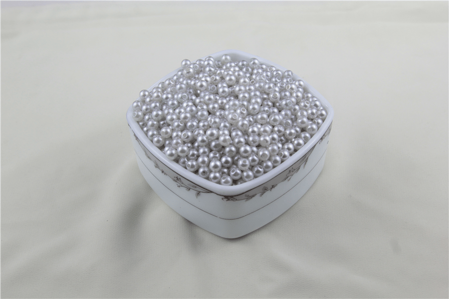 6 mm 2 Renk Karışık Açık Gümüş İnci Boncuk 30 Gr (Kolye, Bileklik, Küpe ve Takı Yapımı)