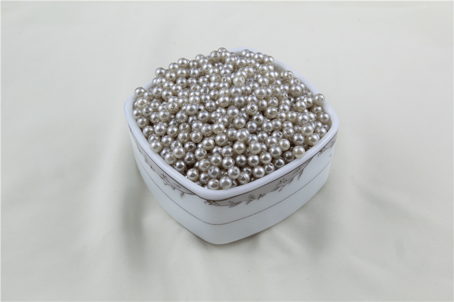 6 mm 2 Renk Karışık Gümüş Krem Tonları İnci Boncuk 30 Gr (Kolye, Bileklik, Küpe ve Takı Yapımı)