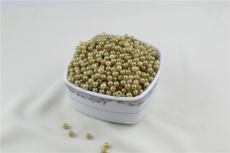 6 mm 2 Renk Karışık Koyu Sarı İnci Boncuk 30 Gr (Kolye, Bileklik, Küpe ve Takı Yapımı)