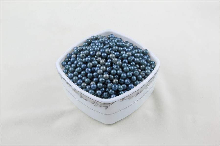 6 mm 2 Renk Karışık Koyu Turkuaz İnci Boncuk 30 Gr (Kolye, Bileklik, Küpe ve Takı Yapımı)