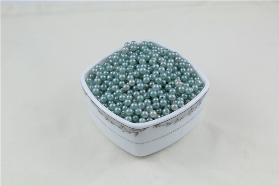 6 mm 2 Renk Soluk Koyu Turkuaz İnci Boncuk 30 Gr (Kolye, Bileklik, Küpe ve Takı Yapımı)