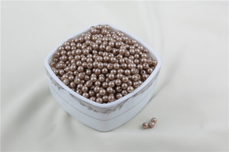 6 mm Açık Kahverengi Tonları İnci Boncuk 30 Gr (Kolye, Bileklik, Küpe ve Takı Yapımı)