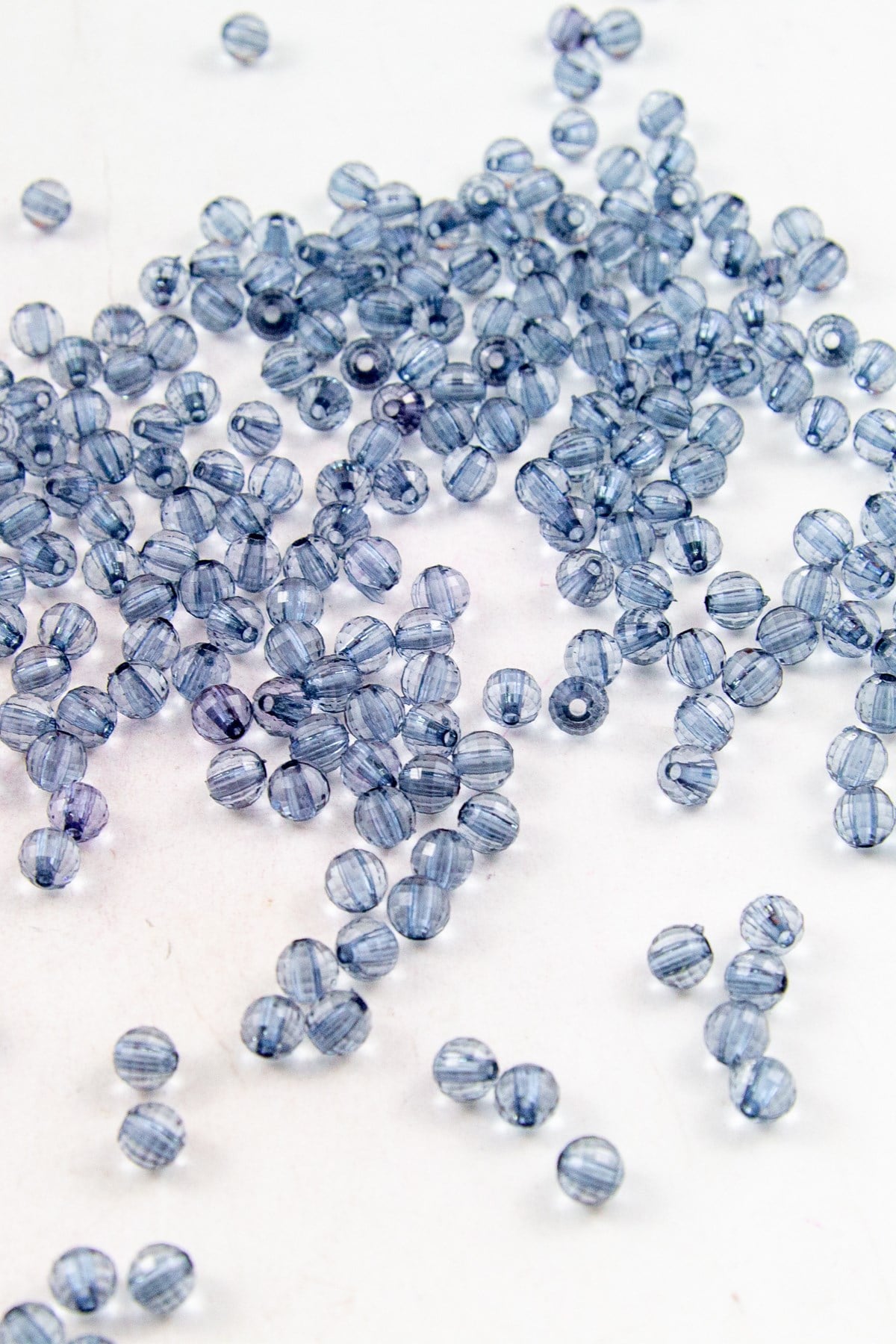 6 mm Akrilik Açık Lacivert Boncuk Aksesuar Takı Malzemesi (25 Gram)