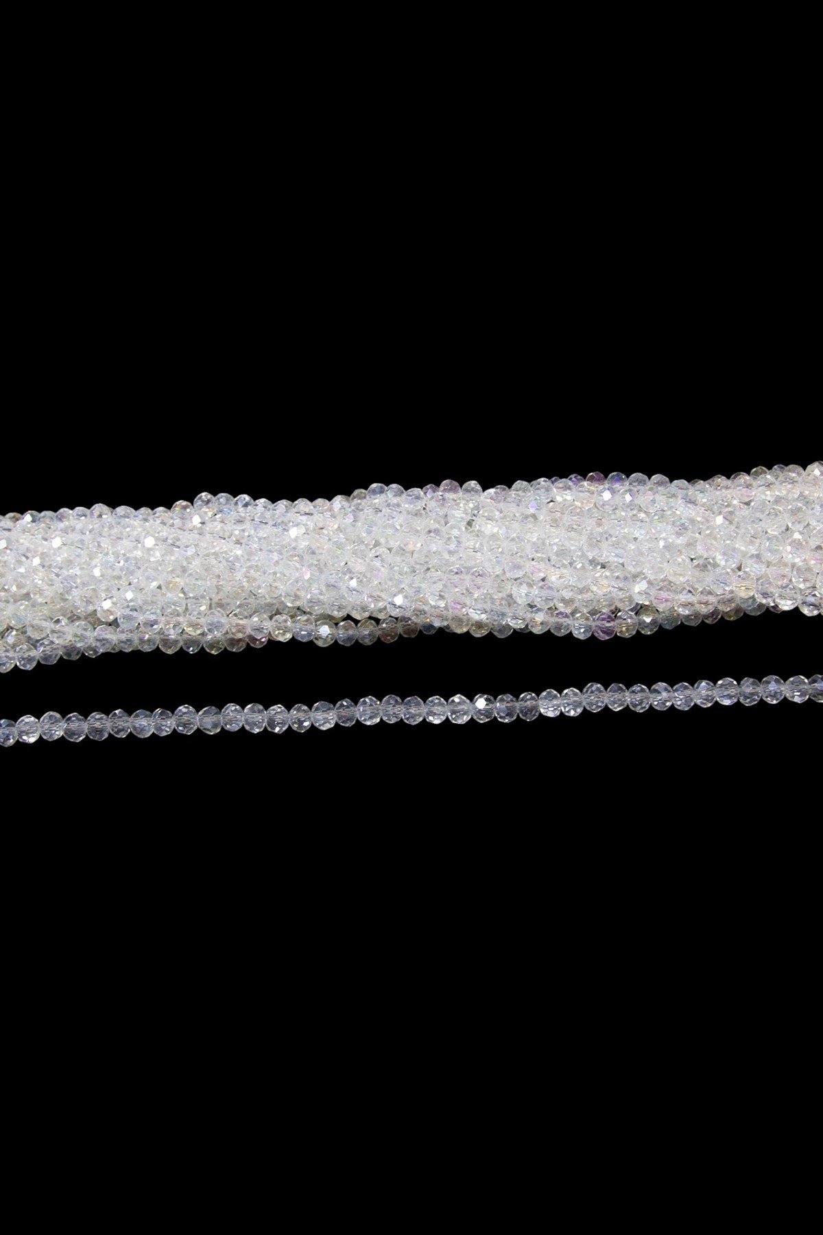 6 mm Az Janjan Kristal Cam Boncuk 1 Dizi - (80-85 Adet)