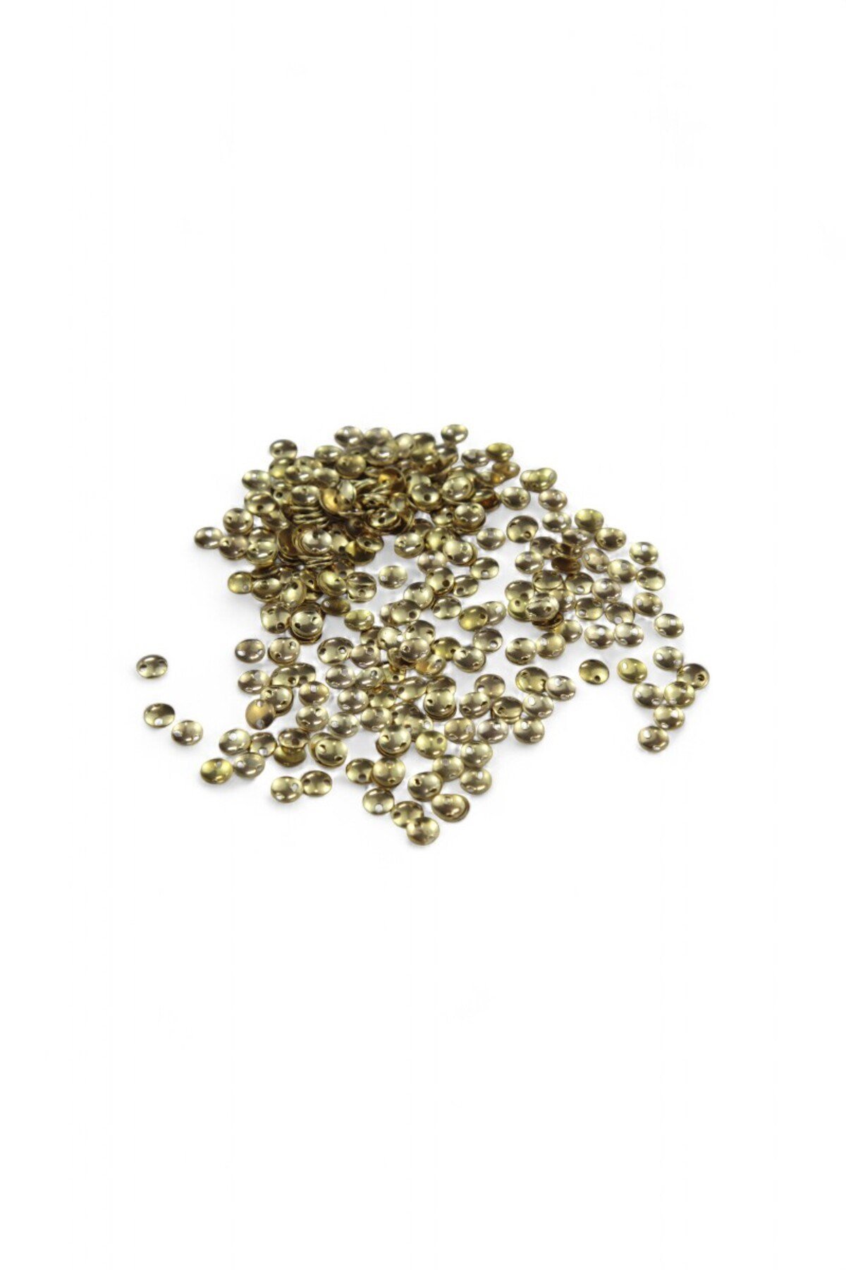 6 mm Bombeli Gold Çift Delikli Pirinç Pul Payet (20 Gr 180 Adet)