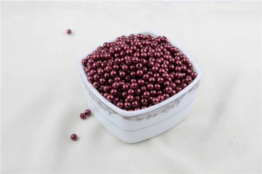 6 mm Bordo İnci Boncuk 30 Gr (Kolye, Bileklik, Küpe ve Takı Yapımı)