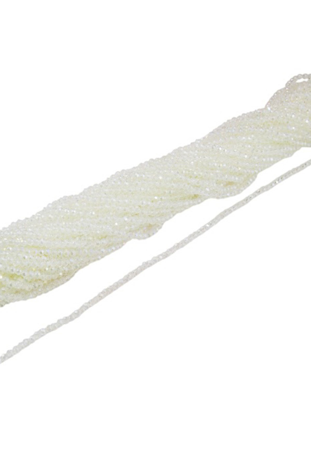 6 mm Buz Yeşili Kristal Cam Boncuk 1 Dizi - (80-85 Adet)