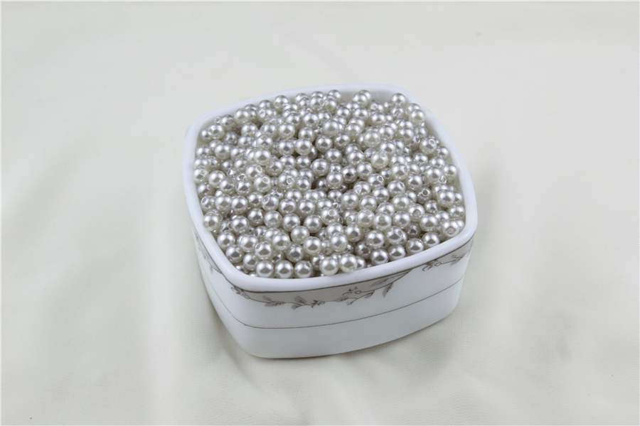6 mm Gümüş İnci Boncuk 30 Gr (Kolye, Bileklik, Küpe ve Takı Yapımı)