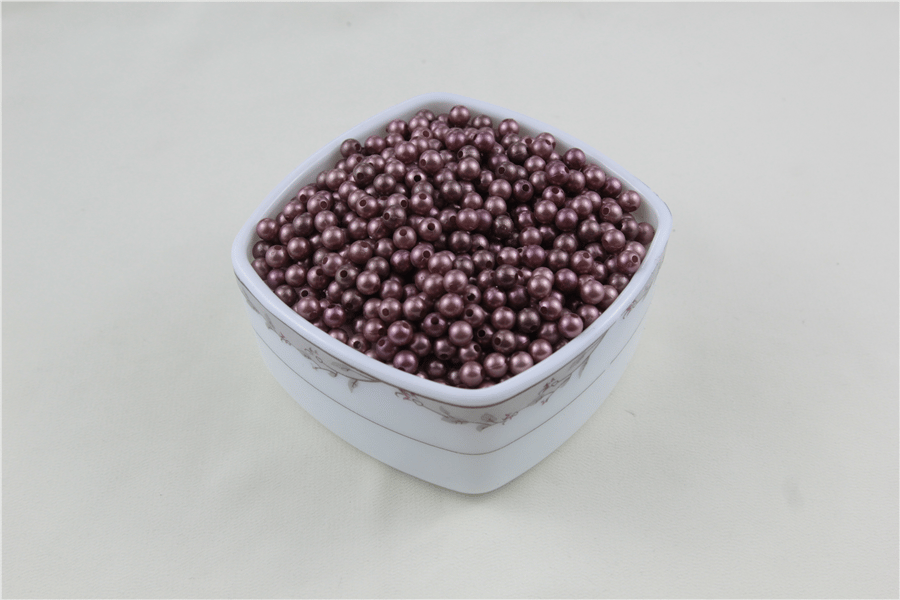 6 mm İki Renk Karışık Mürdüm İnci Boncuk 30 Gr (Kolye, Bileklik, Küpe ve Takı Yapımı)