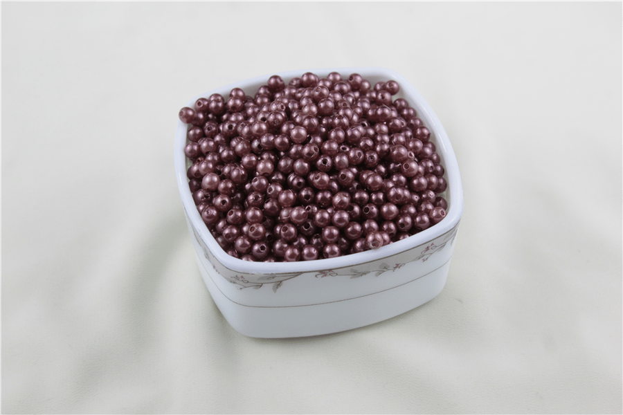 6 mm Kahvemsi Mürdüm İnci Boncuk 30 Gr (Kolye, Bileklik, Küpe ve Takı Yapımı)