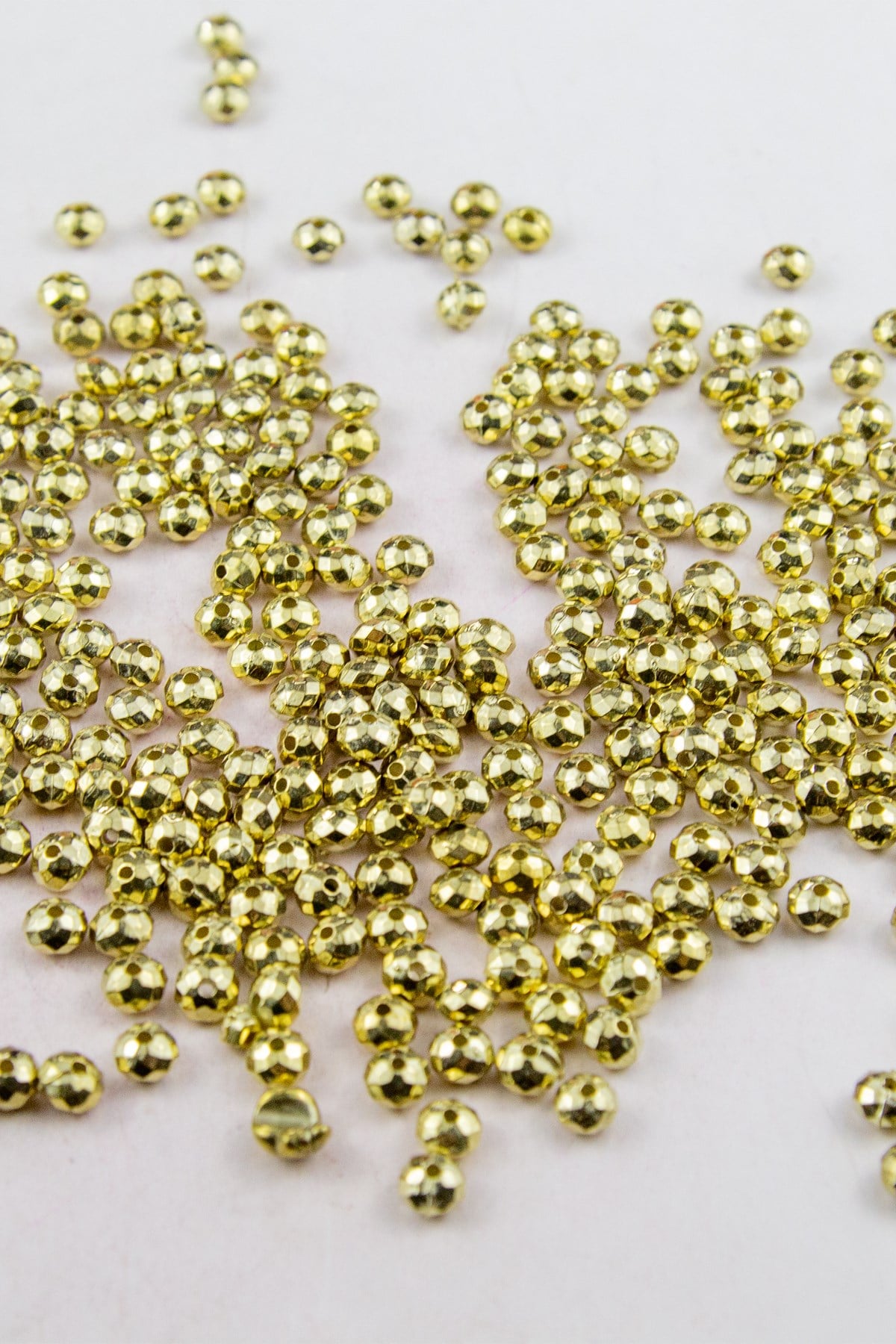 6 mm Kaplama Basık Gold Boncuk Aksesuar Takı Malzemesi (25 Gram)