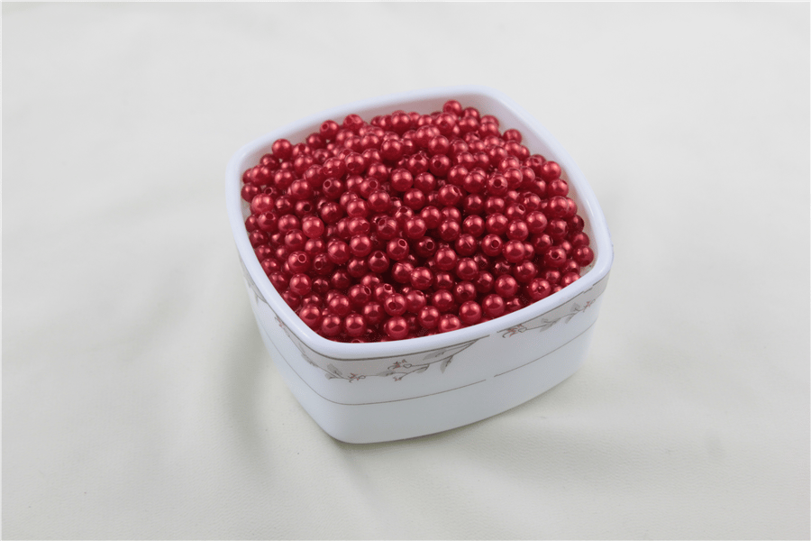 6 mm Kırmızı Tonu İnci Boncuk 30 Gr (Kolye, Bileklik, Küpe ve Takı Yapımı)