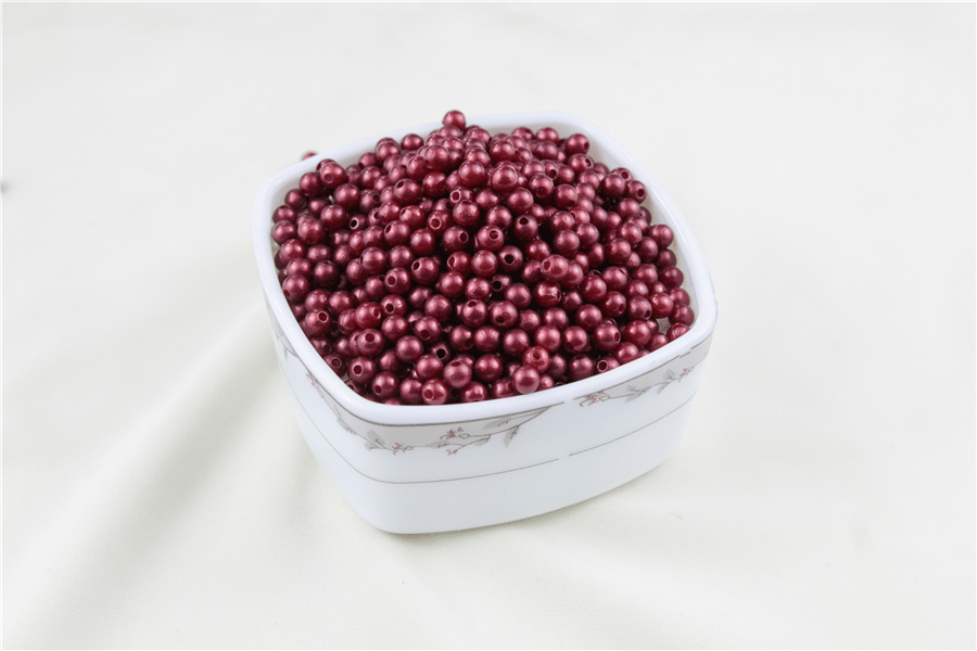 6 mm Kırmızımsı Bordo İnci Boncuk 30 Gr (Kolye, Bileklik, Küpe ve Takı Yapımı)