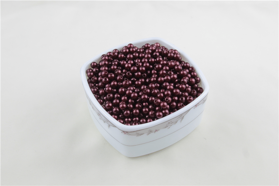 6 mm Koyu Bordo İnci Boncuk 30 Gr (Kolye, Bileklik, Küpe ve Takı Yapımı)