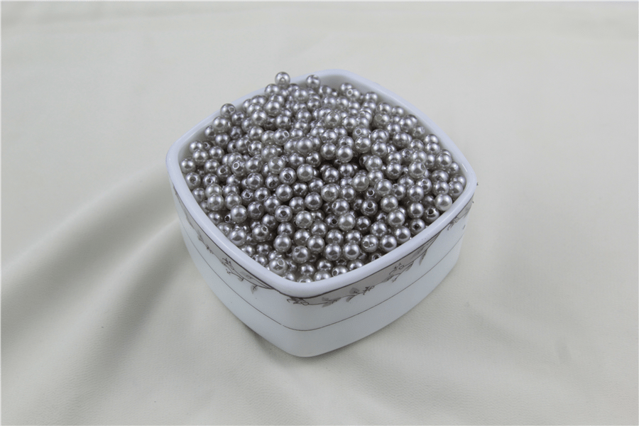 6 mm Koyu Gümüş İnci Boncuk 30 Gr (Kolye, Bileklik, Küpe ve Takı Yapımı)