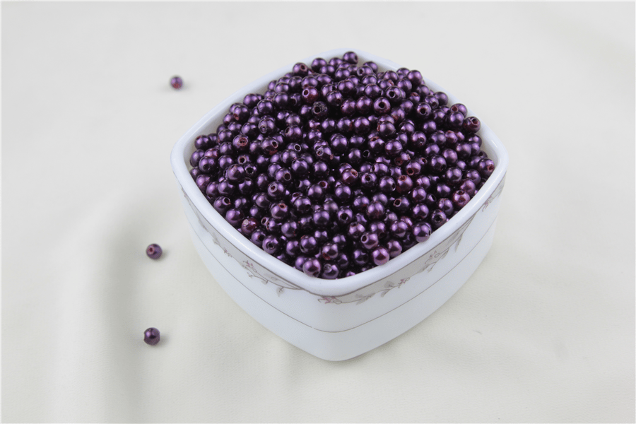 6 mm Koyu Mor Tonu İnci Boncuk 30 Gr (Kolye, Bileklik, Küpe ve Takı Yapımı)