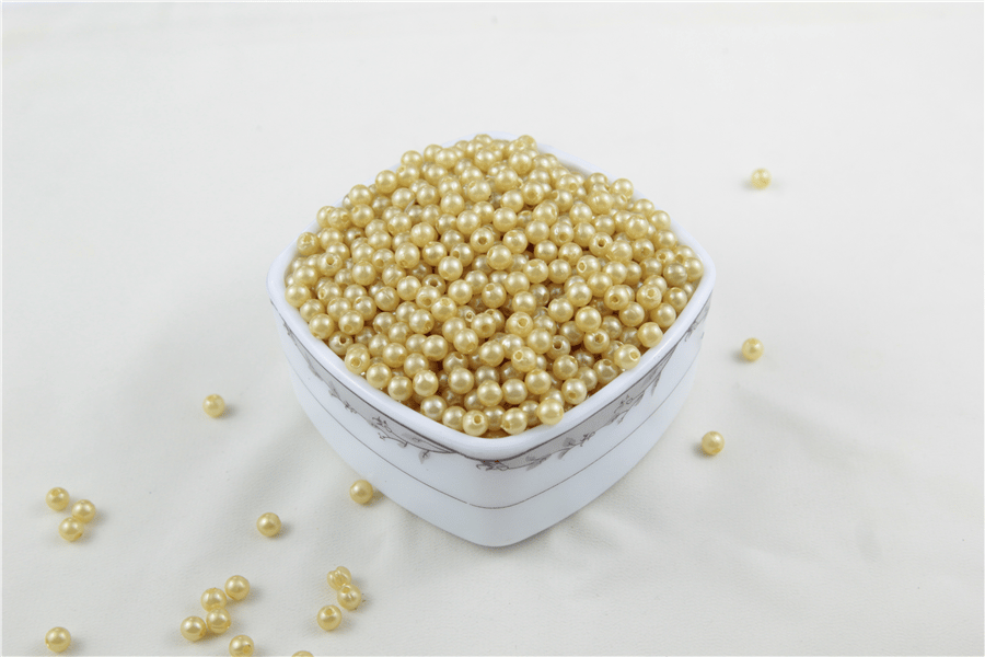 6 mm Koyu Sarı İnci Boncuk 30 Gr (Kolye, Bileklik, Küpe ve Takı Yapımı)