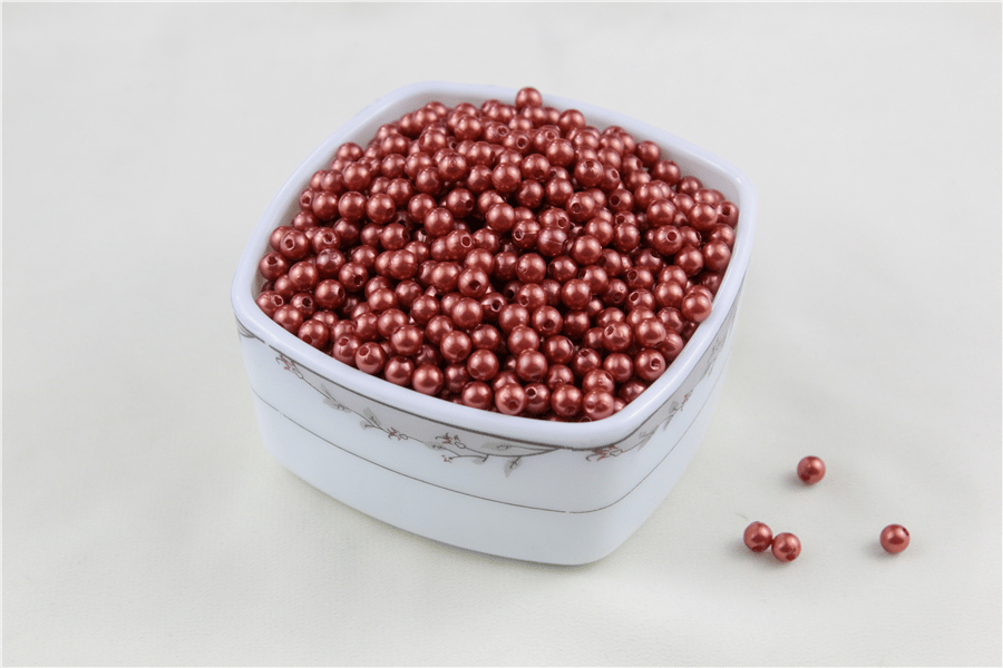 6 mm Koyu Turuncu Tonu İnci Boncuk 30 Gr (Kolye, Bileklik, Küpe ve Takı Yapımı)