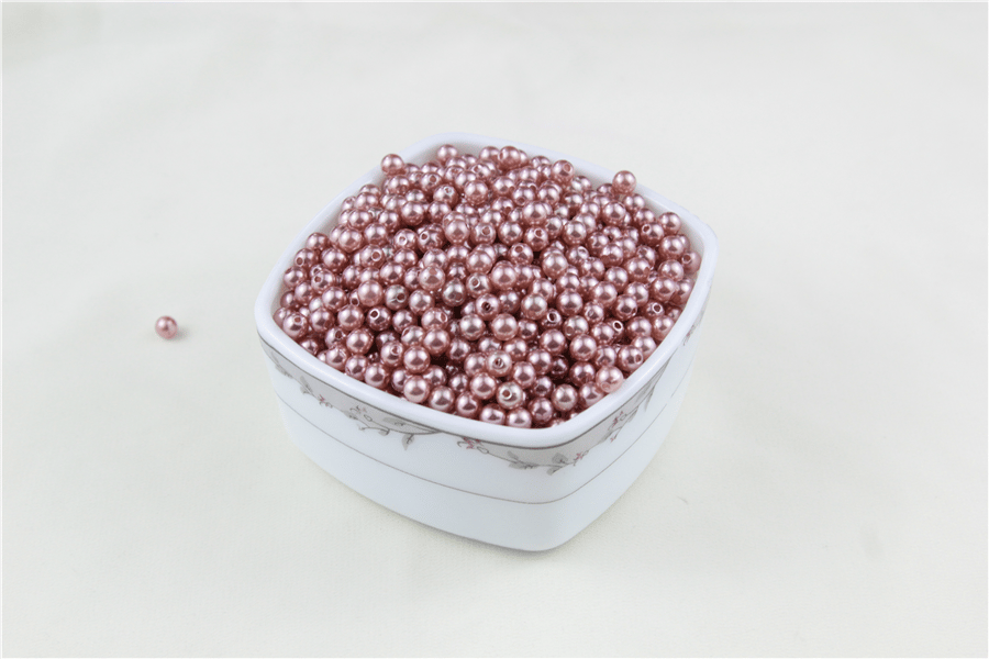 6 mm Koyu Yavruağızı İnci Boncuk 30 Gr (Kolye, Bileklik, Küpe ve Takı Yapımı)