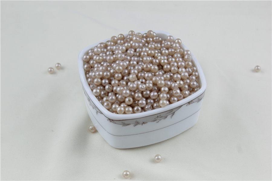 6 mm Krem Koyu Renk İnci Boncuk 30 Gr (Kolye, Bileklik, Küpe ve Takı Yapımı)