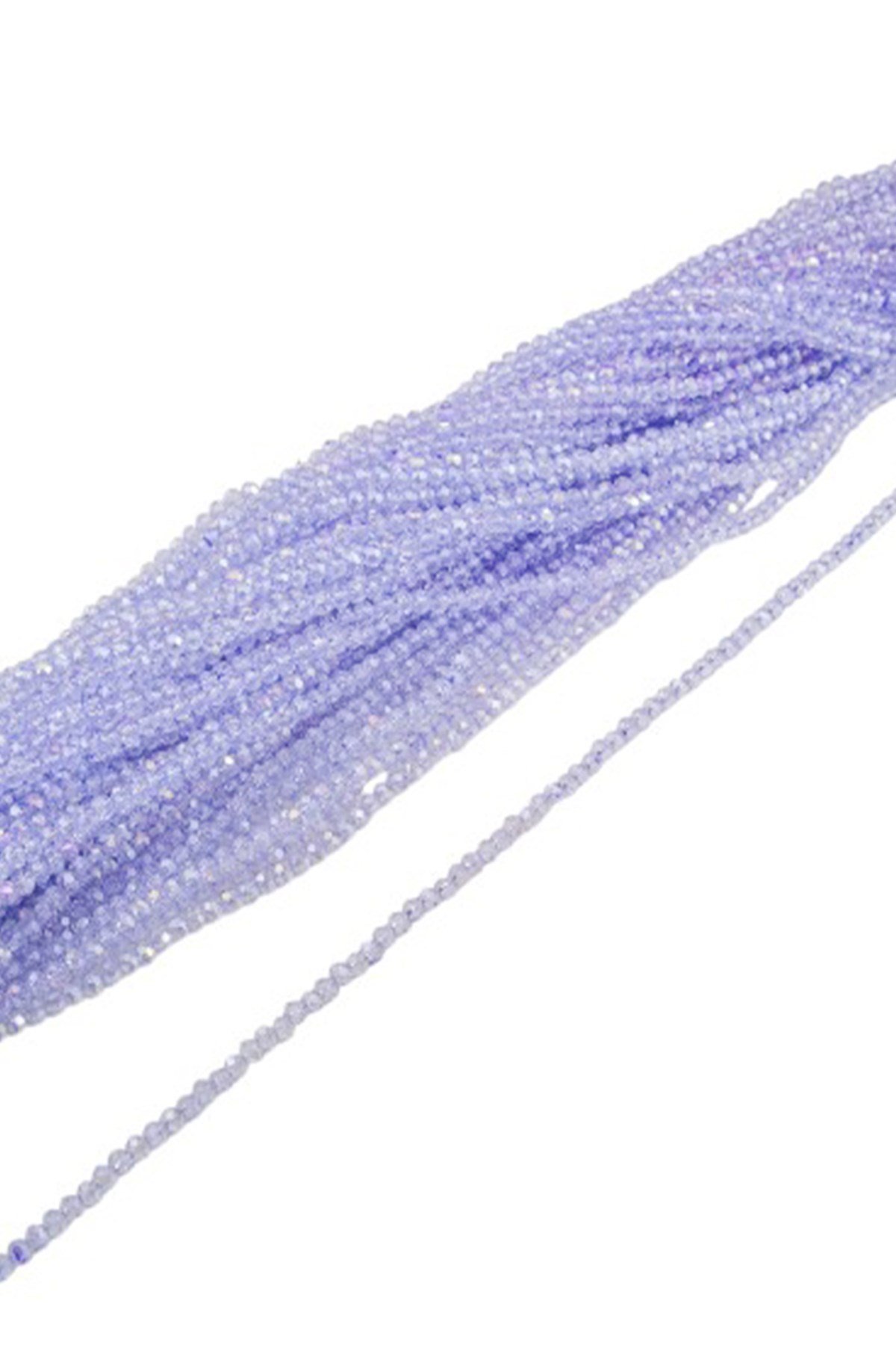 6 mm Lila Kristal Cam Boncuk 1 Dizi - (80-85 Adet)