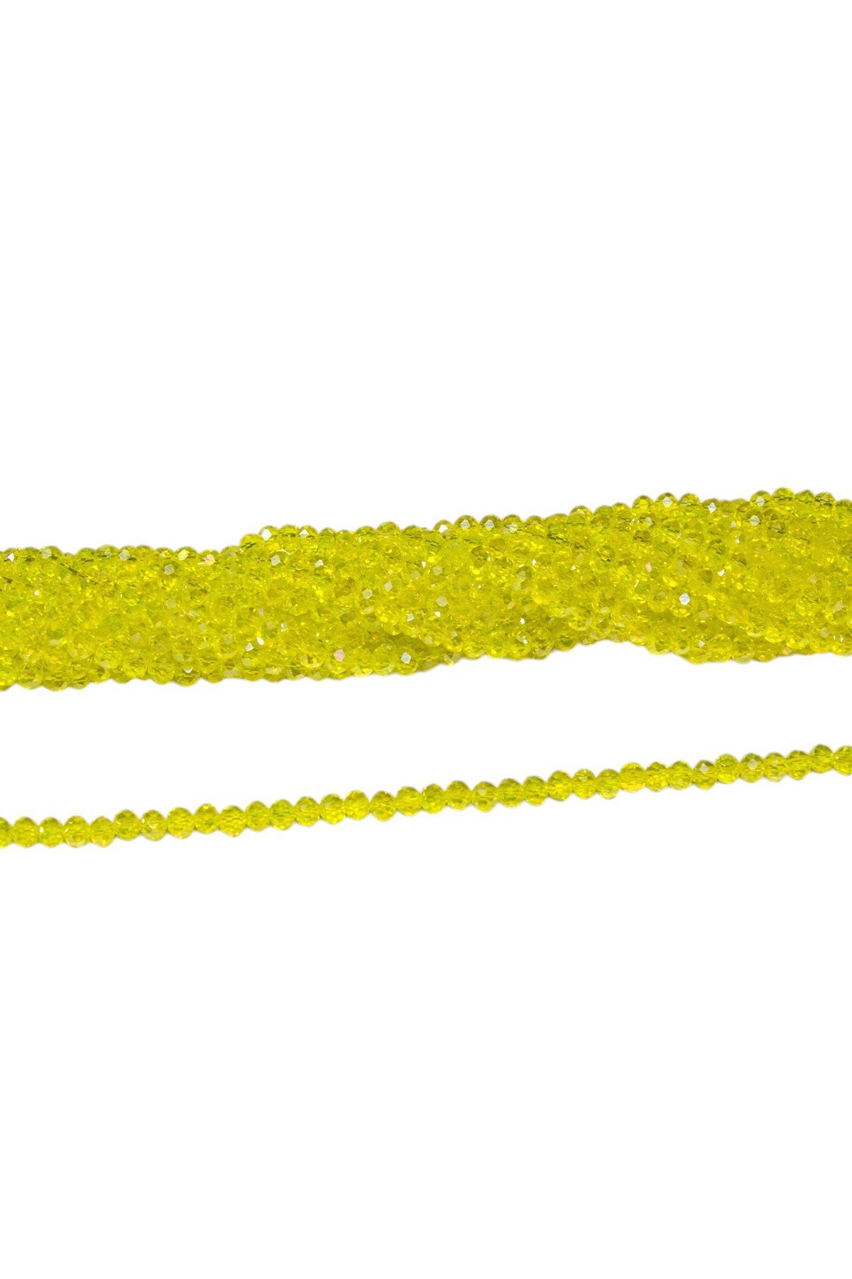 6 mm Limon Kristal Cam Boncuk 1 Dizi - (80-85 Adet)