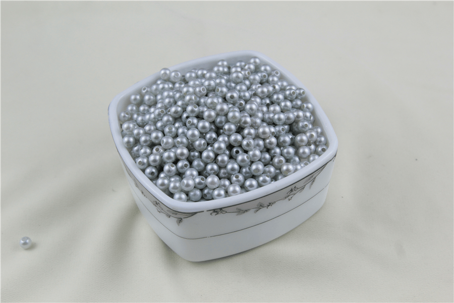 6 mm Mat Gümüş İnci Boncuk 30 Gr (Kolye, Bileklik, Küpe ve Takı Yapımı)