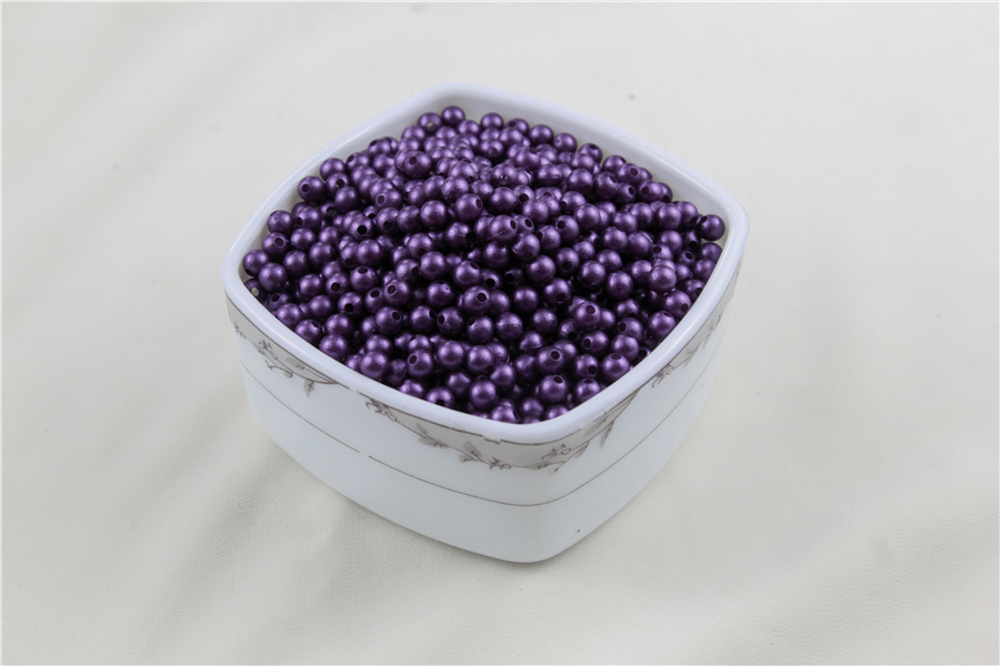 6 mm Mat Mor İnci Boncuk 30 Gr (Kolye, Bileklik, Küpe ve Takı Yapımı)