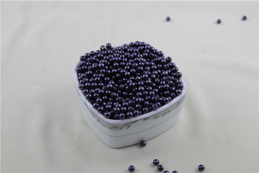 6 mm Mor Koyu Renk İnci Boncuk 30 Gr (Kolye, Bileklik, Küpe ve Takı Yapımı)